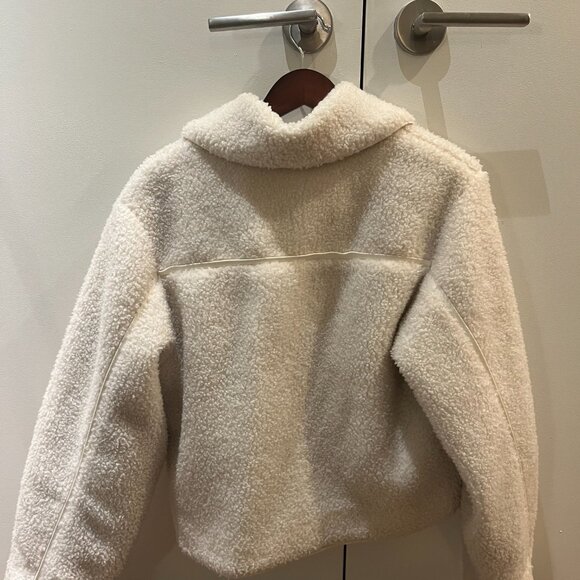 & Other Stories Cream Teddy Jacket - Picture 4 of 5